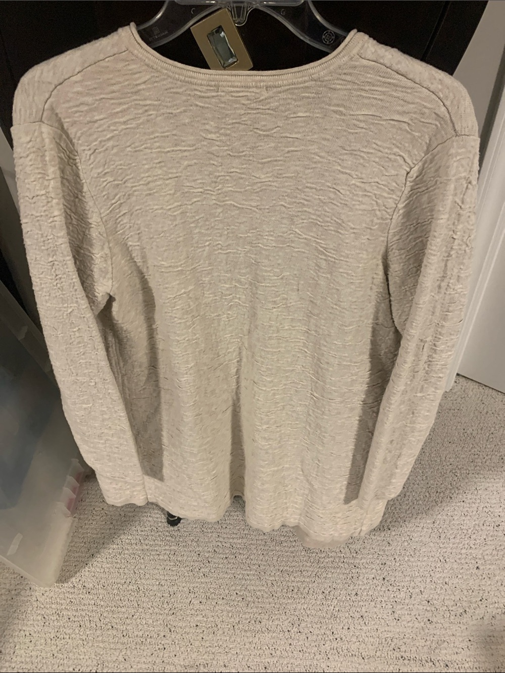 J. Jill Cream Open-Front Textured Cardigan - Picture 5 of 6